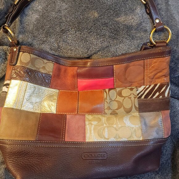 Coach Multicolor Patchwork Shoulder Bag - Picture 1 of 4